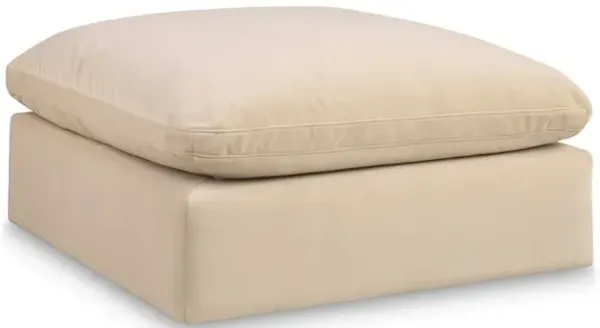 Meridian Furniture Comfy Beige Velvet Modular Ottoman