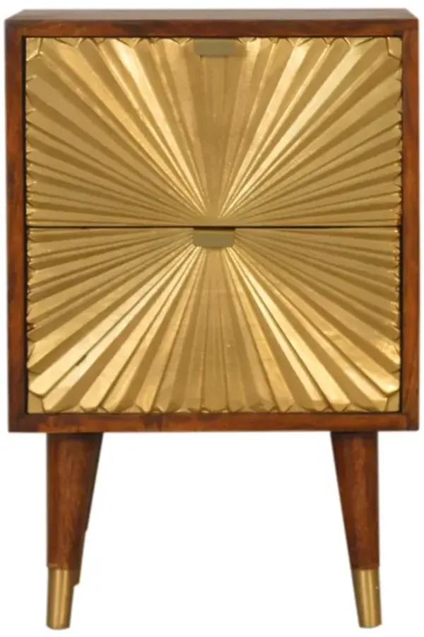 Artisan Furniture Solid Wood Manila Gold Nightstand