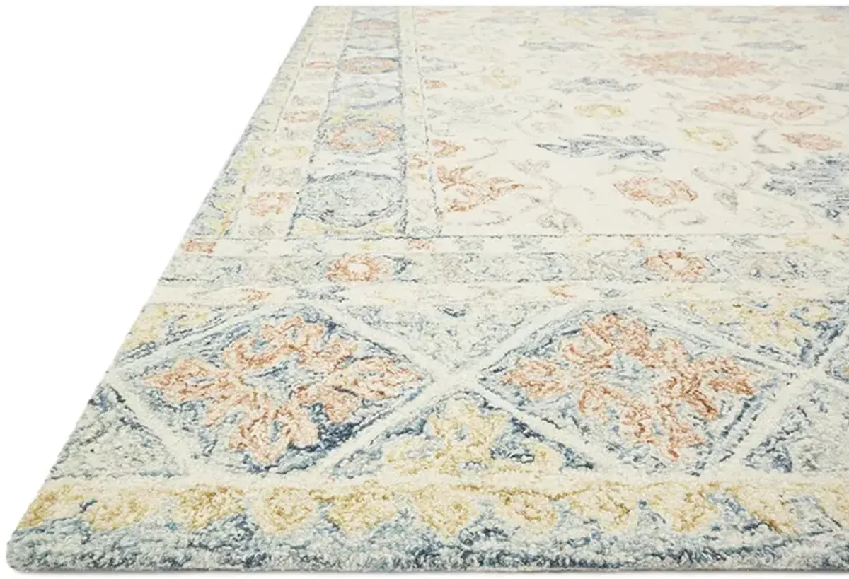 Norabel NOR01 Ivory/Multi 8'6" x 12' Rug