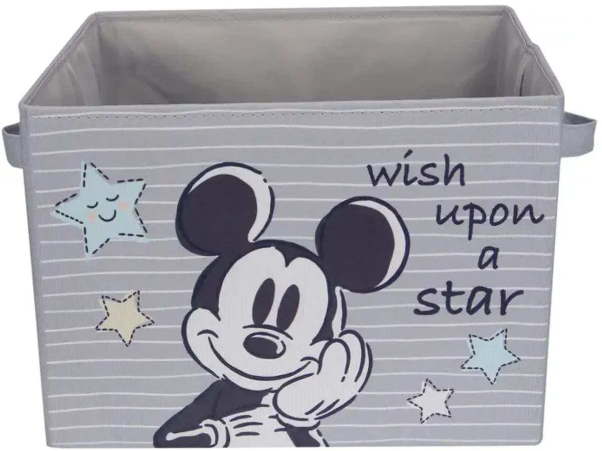 Lambs & Ivy Disney Mickey Mouse Gray Foldable Storage Basket/Container/Bin