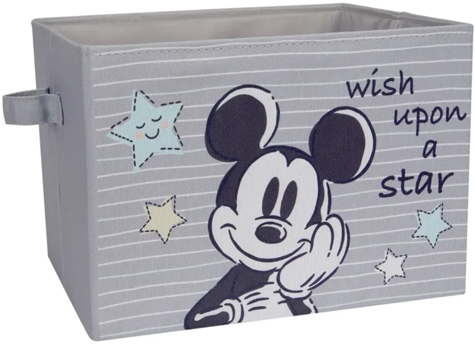 Lambs & Ivy Disney Mickey Mouse Gray Foldable Storage Basket/Container/Bin