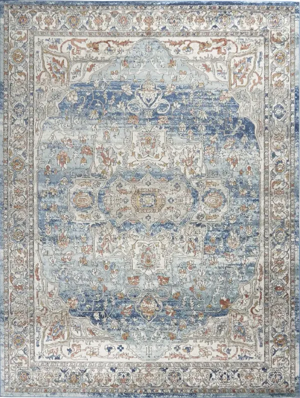 Quarry QUA11 Ivory/Blue 10' x 14' Rug