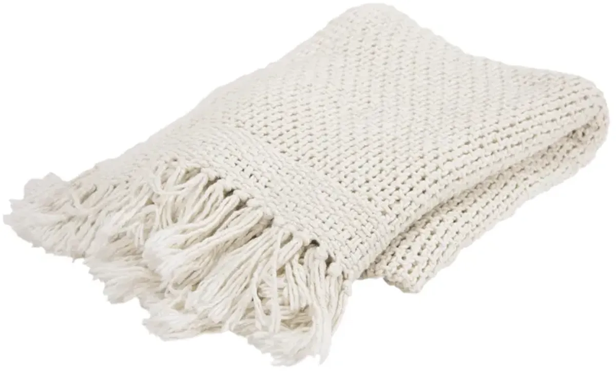 White 50" x 60" Throw Blanket