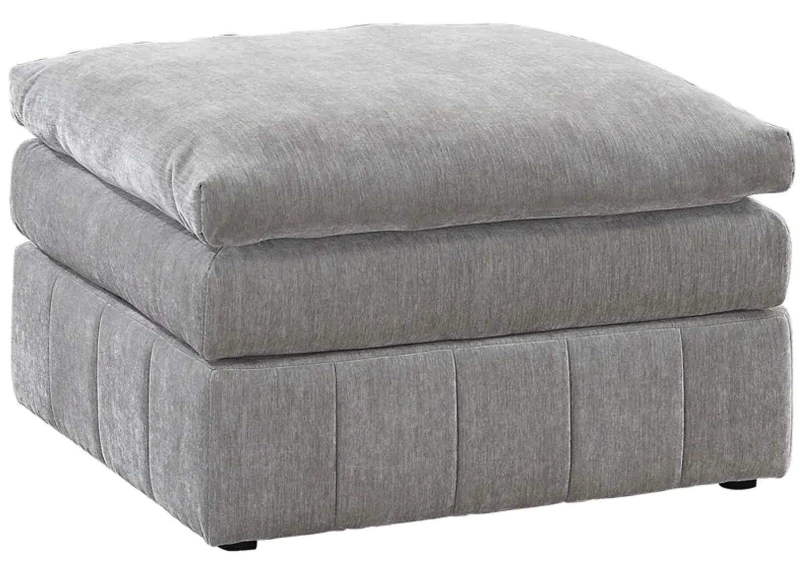 Morgan Fabric Upholstered Ottoman in Granite