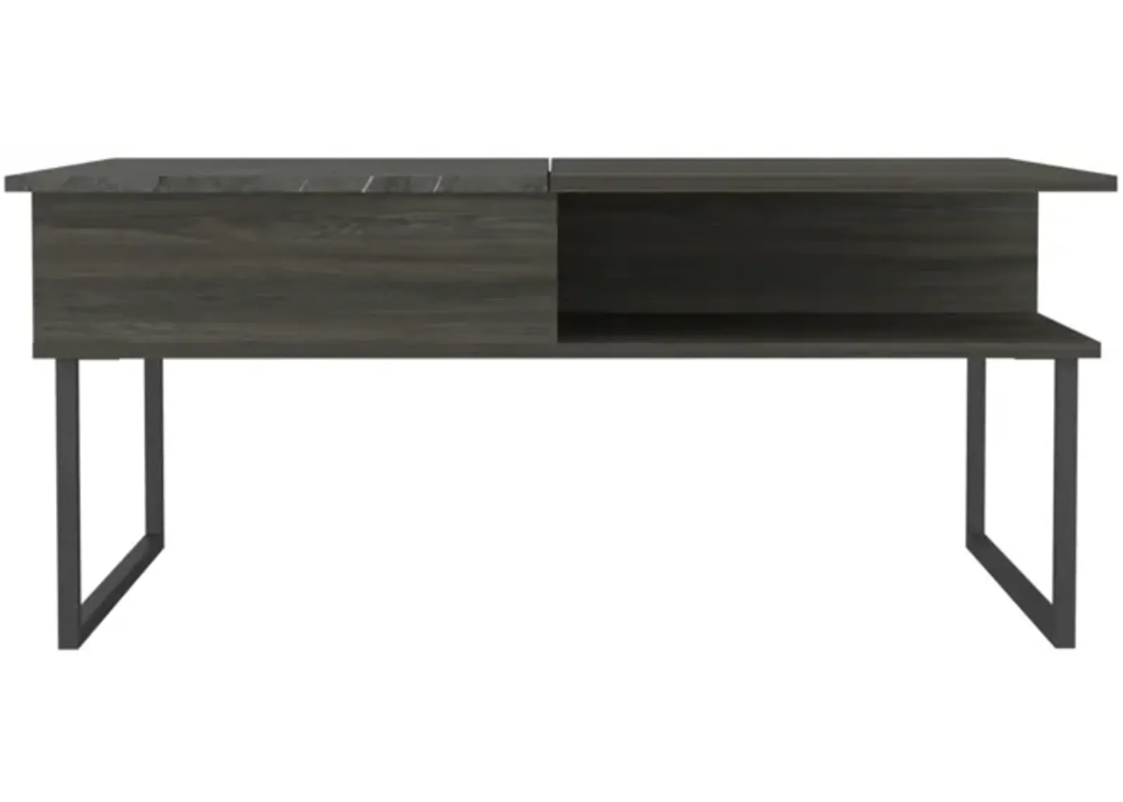 Squire 1-Shelf Lift Top Coffee Table Carbon Espresso And Onyx