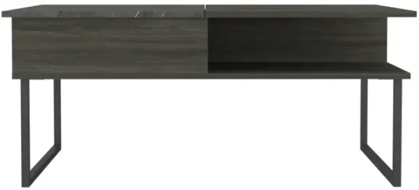 Squire 1-Shelf Lift Top Coffee Table Carbon Espresso And Onyx