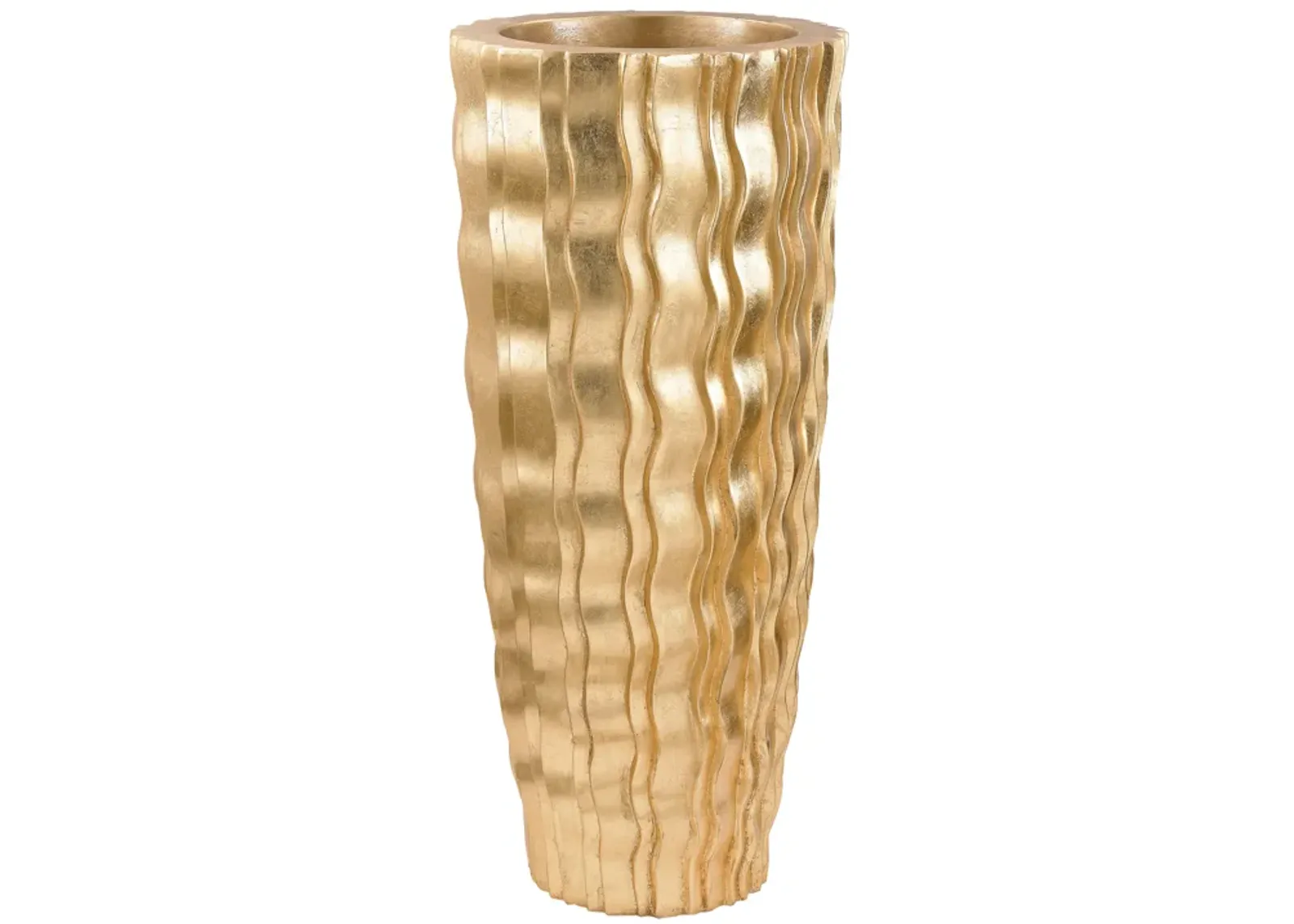 Wave Vase small in Gold