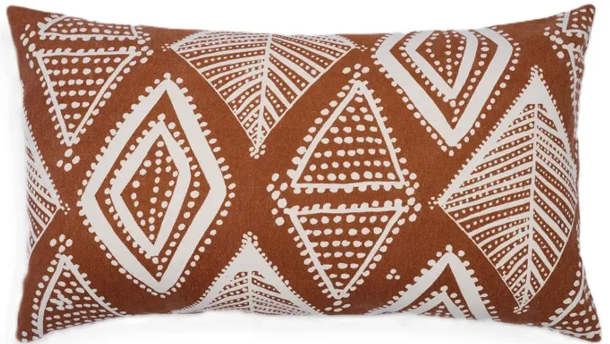 Radiance handcrafted Sunburst print lumbar pillow