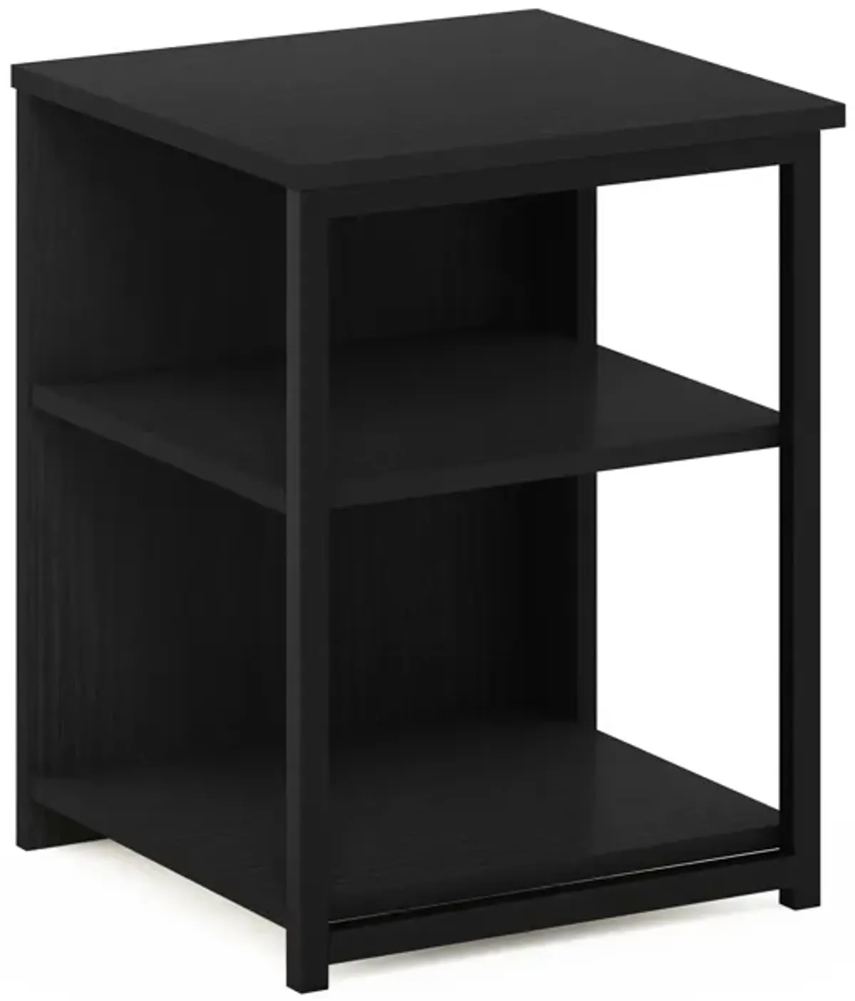 Furinno Camnus Modern Living End Sofa Side Table/Nightstand with Metal Frame Support, Americano/Black