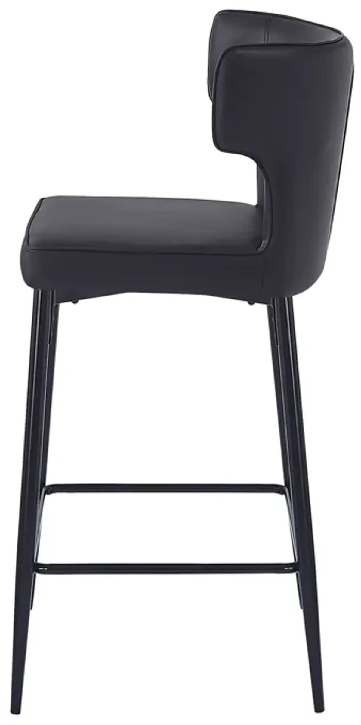 Merax Modern PU Leather Upholstered Bar Stools 2 Pieces