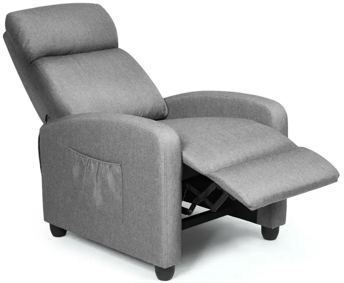 Recliner Sofa Wingback Chair with Massage Function