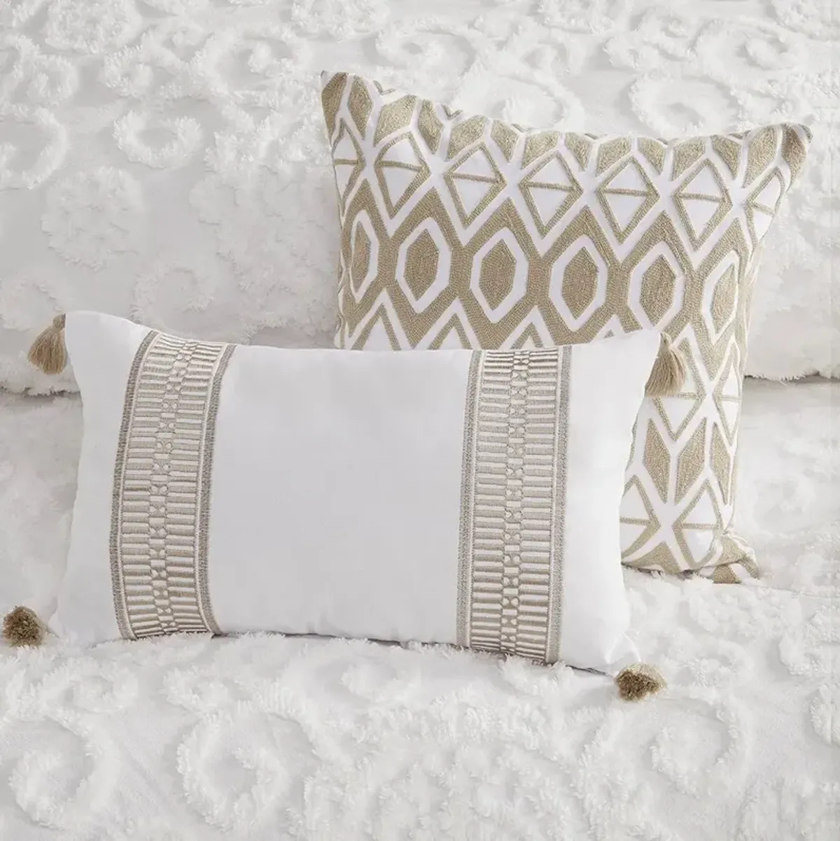 Gracie Mills Lito Chenille Cotton Comforter Mini Set