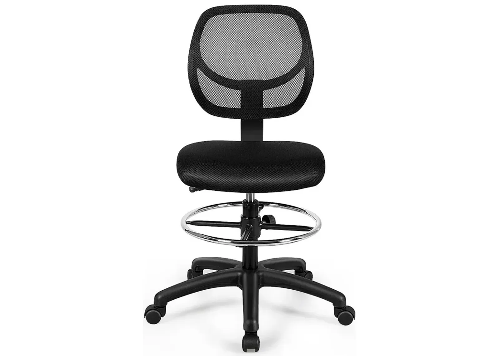 Adjustable Height Mid Back Mesh Drafting Office Chair