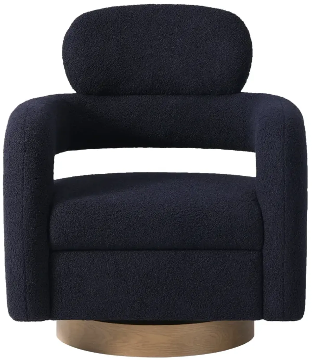 WestinTrends Mid-Century Modern Sherpa Swivel Barrel Accent Chair