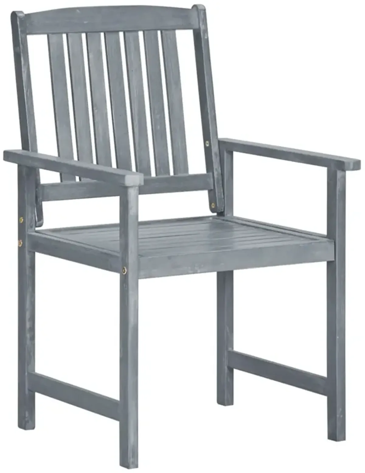 vidaXL Patio Chairs 6 pcs Solid Acacia Wood Gray