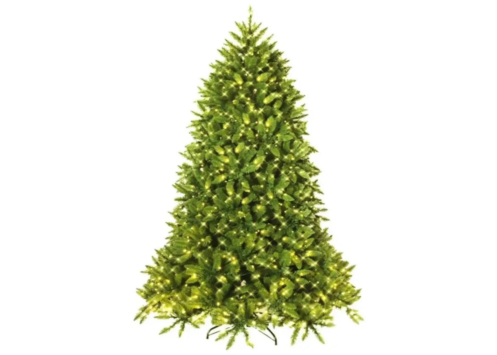 Hivvago 5/6 Feet Artificial Fir Christmas Tree with LED Lights and 600/1250 Branch Tips