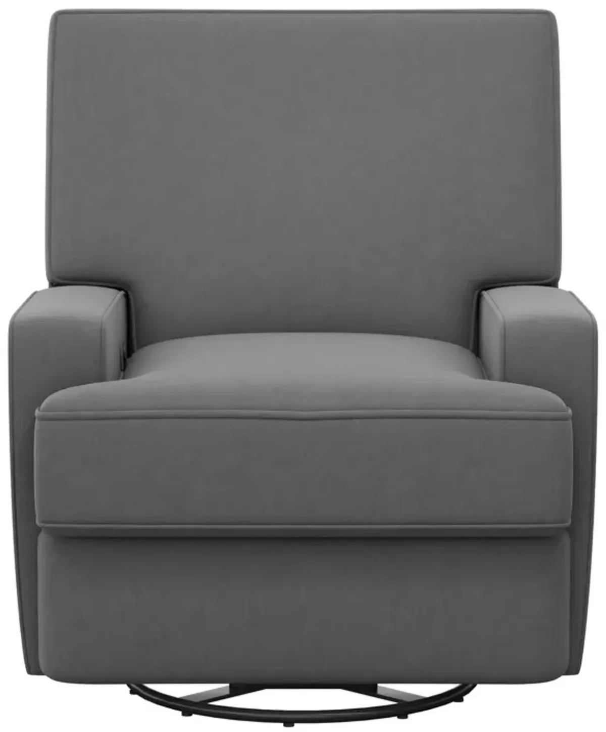 Baby Relax Rufus Swivel Glider Recliner Chair, Dark Gray