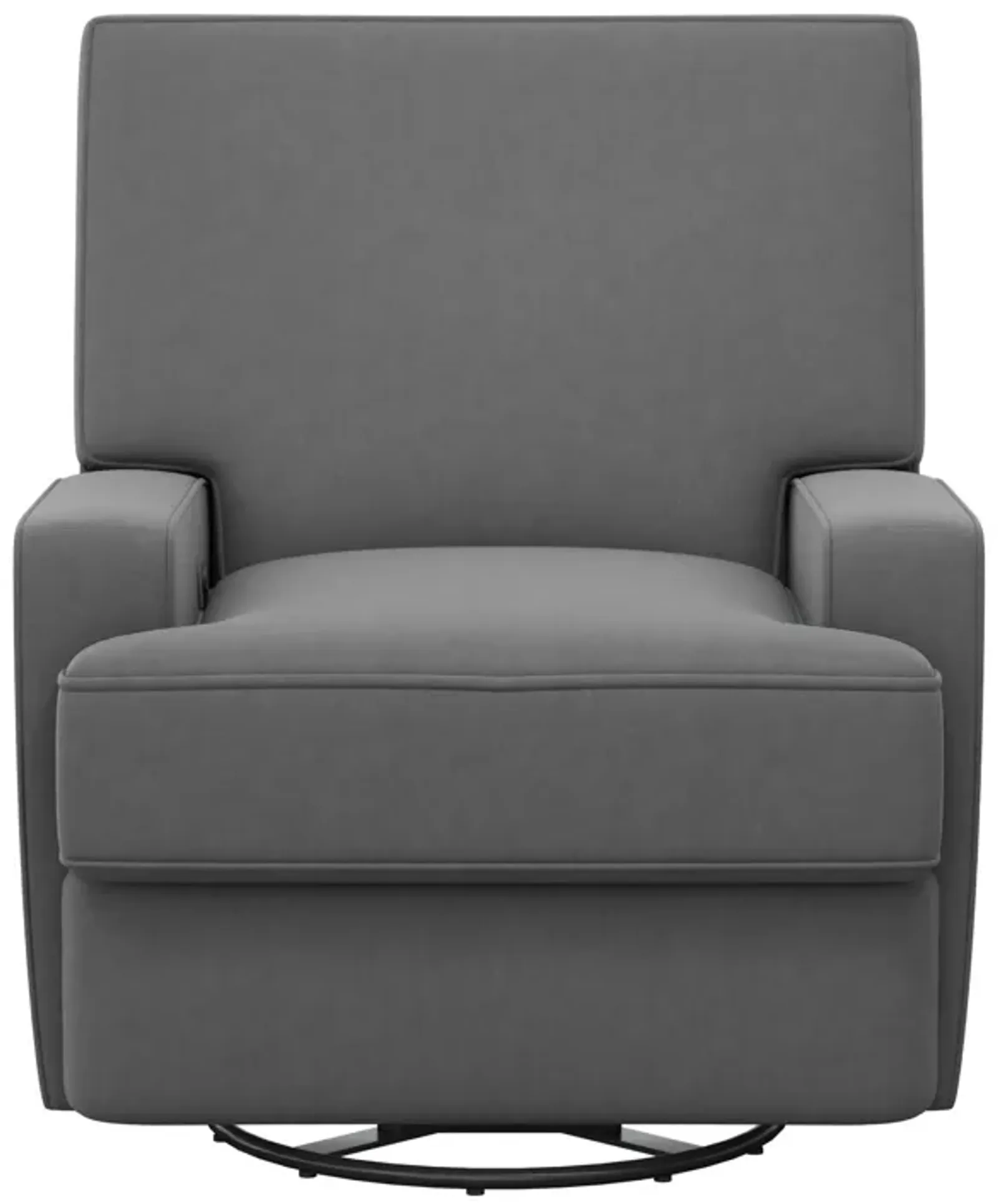 Baby Relax Rufus Swivel Glider Recliner Chair, Dark Gray