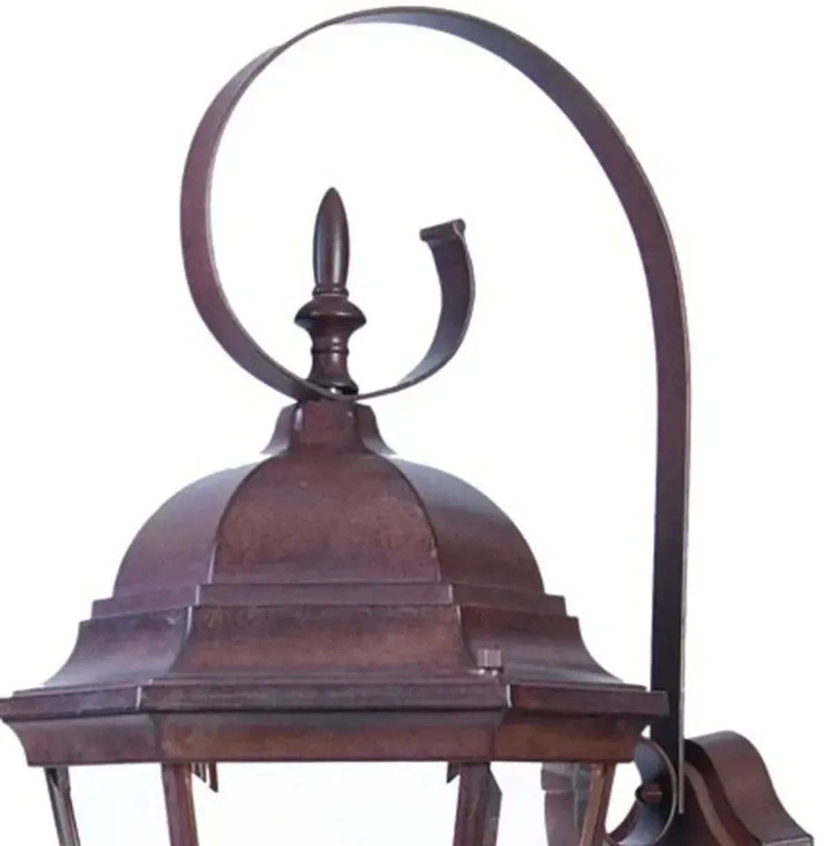 Hivvago Three Light Dark Brown Swing Arm Lantern Wall Light