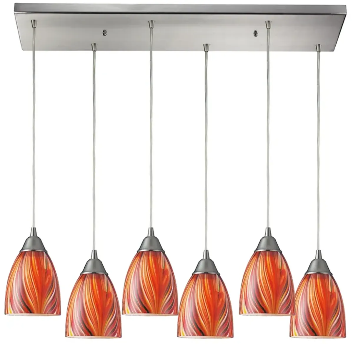 Arco Baleno 30" Wide 6-Light Mini Pendant