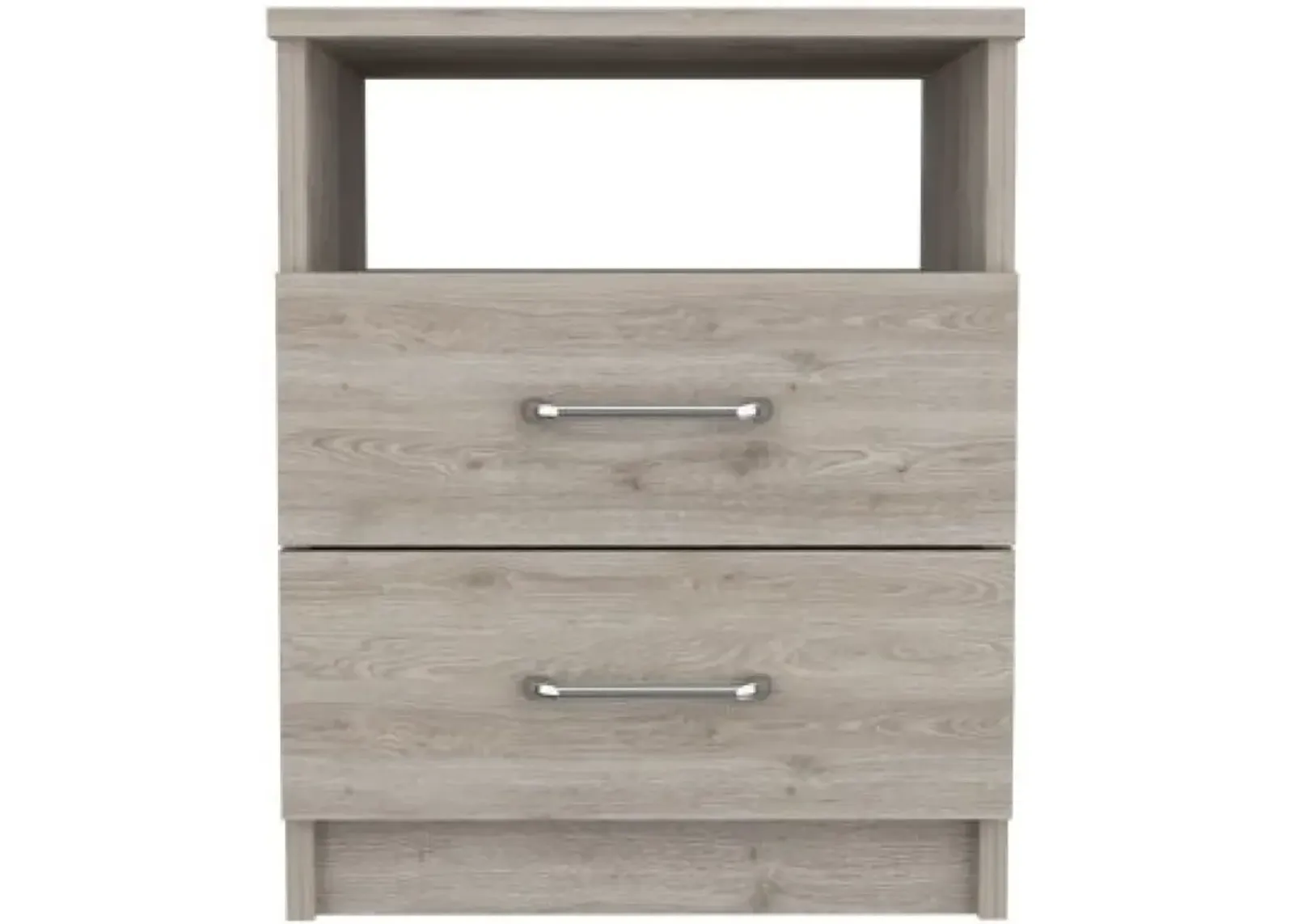 Napoles Nightstand, Superior Top, Two Drawers, One Shelf - Light