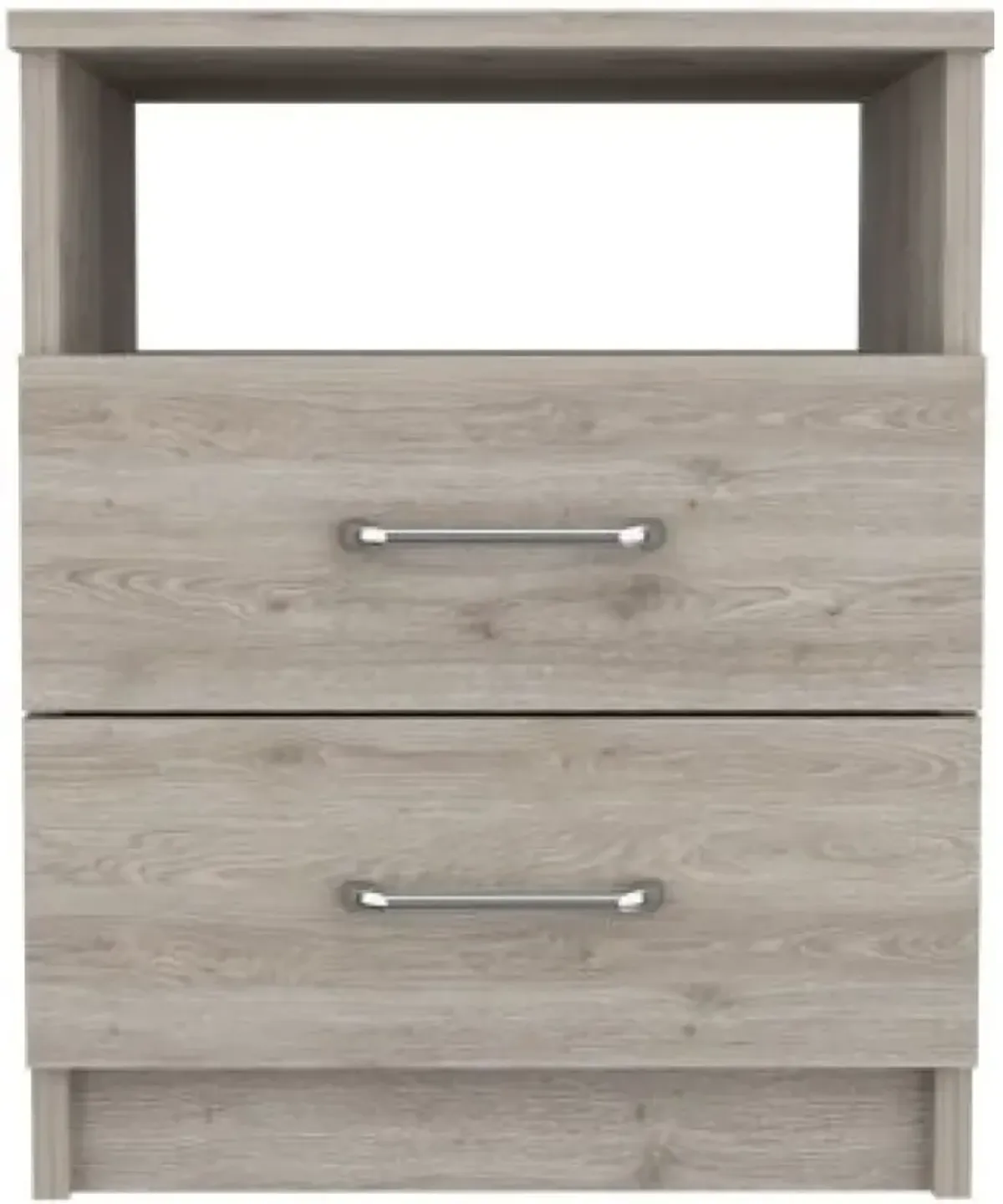 Napoles Nightstand, Superior Top, Two Drawers, One Shelf - Light