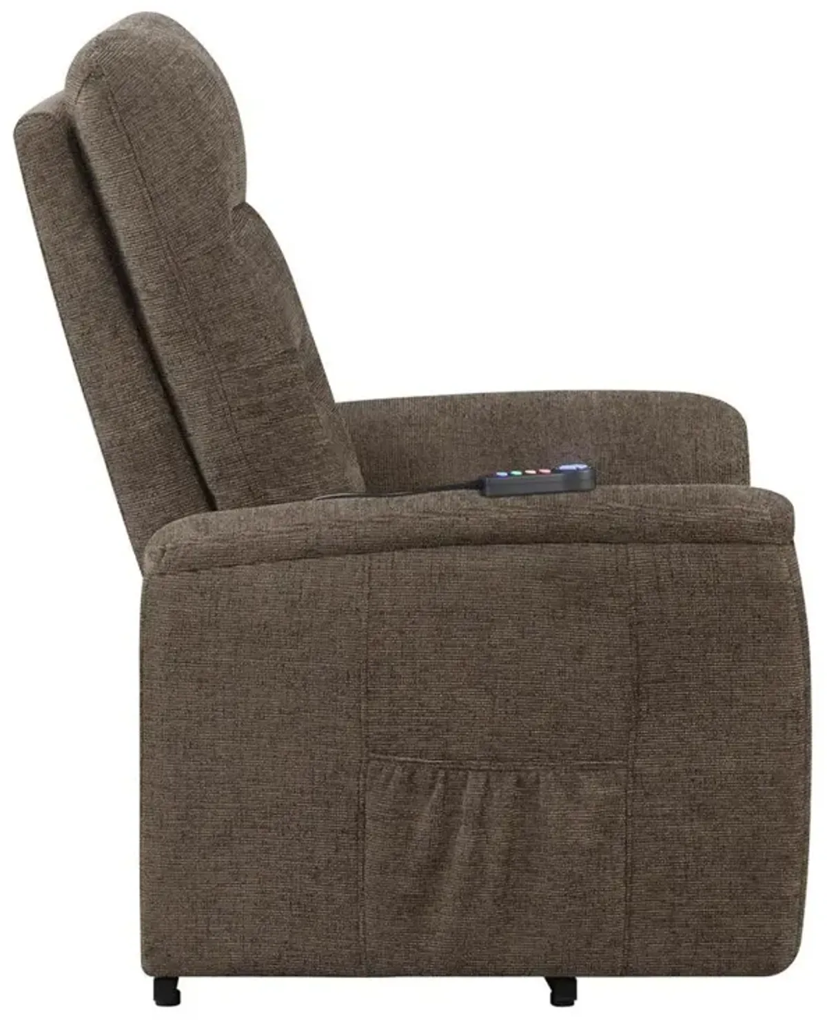 Coaster Co. of America Henrietta Power Lift Recliner with Storage Pocket Brown