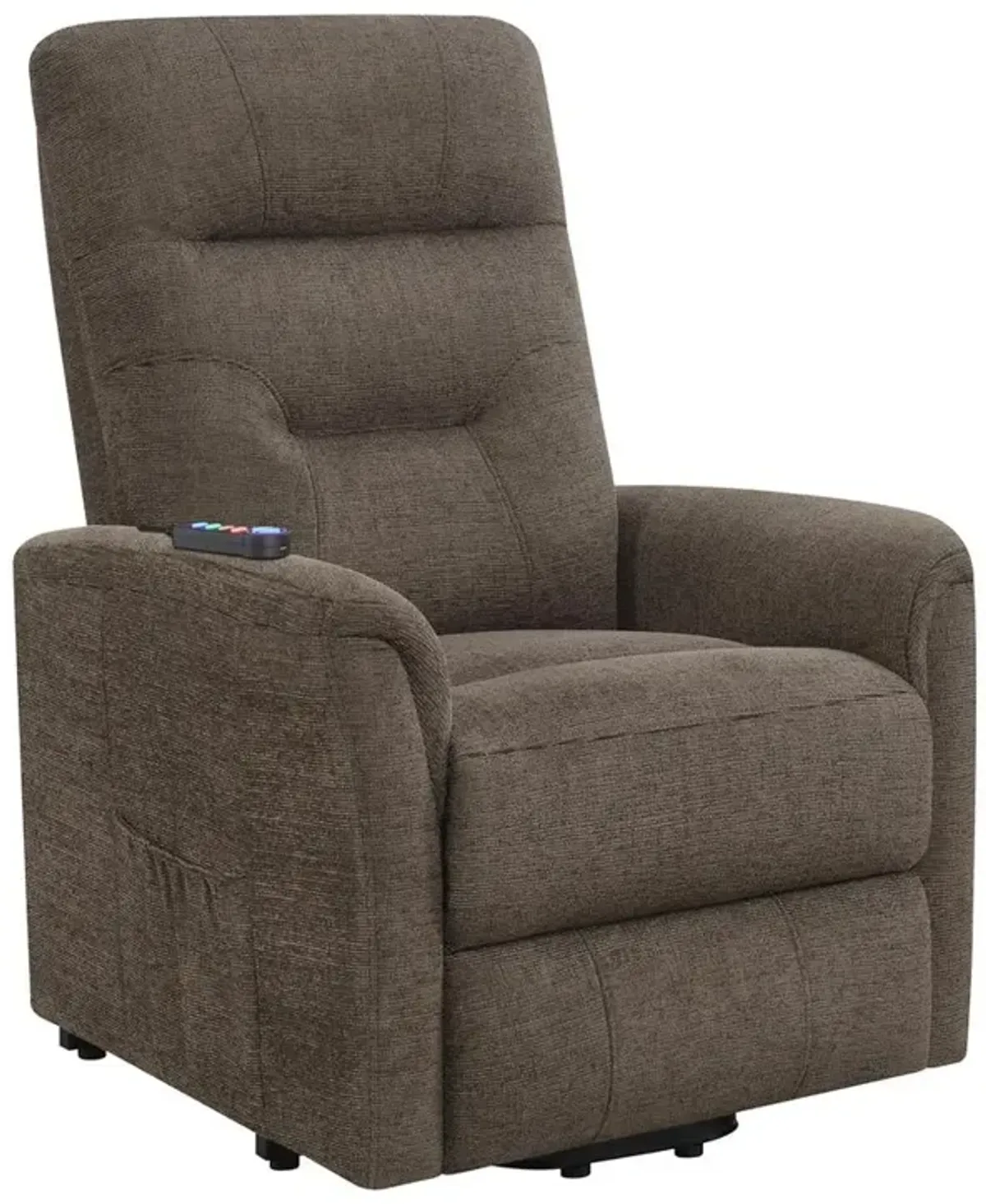 Coaster Co. of America Henrietta Power Lift Recliner with Storage Pocket Brown