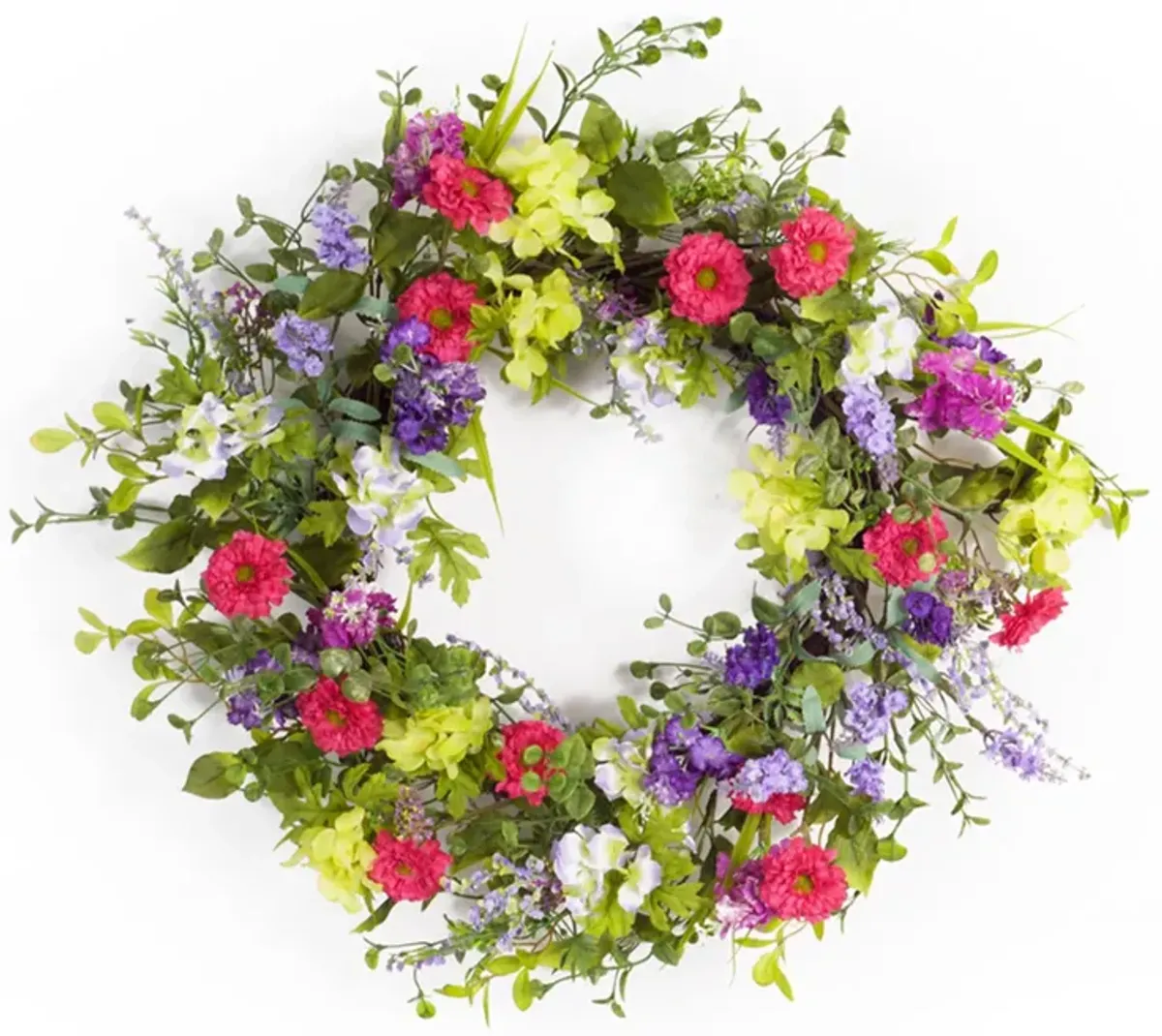 Mixed Floral Wreath – Vibrant and Colorful Home or Door Décor for Year-Round Seasonal Charm