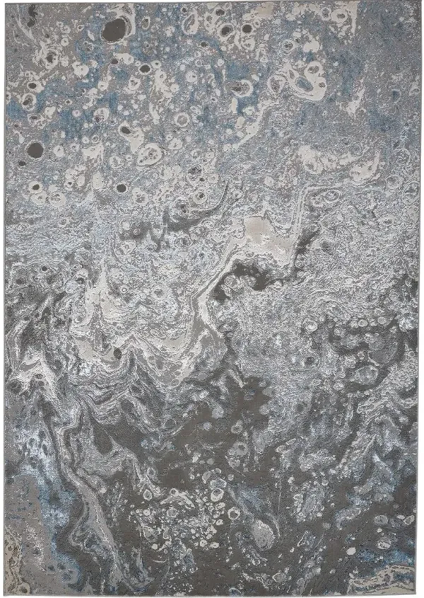 Azure 3405F 8' x 10' Ivory/Gray/Blue Rug