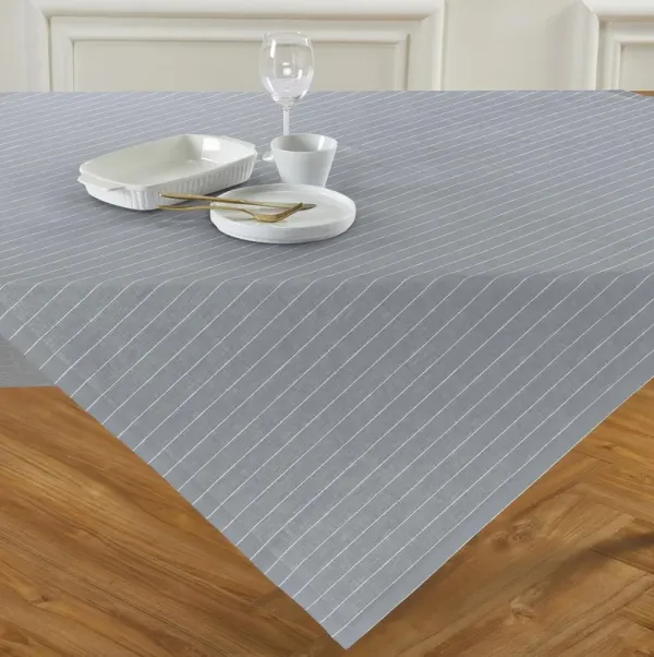 Solino Home 100% Pure Linen Table Throw - Pinstripe