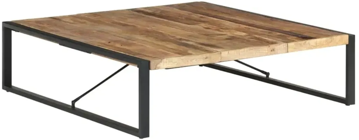 vidaXL Coffee Table 55.1x55.1x15.7 Rough Mango Wood