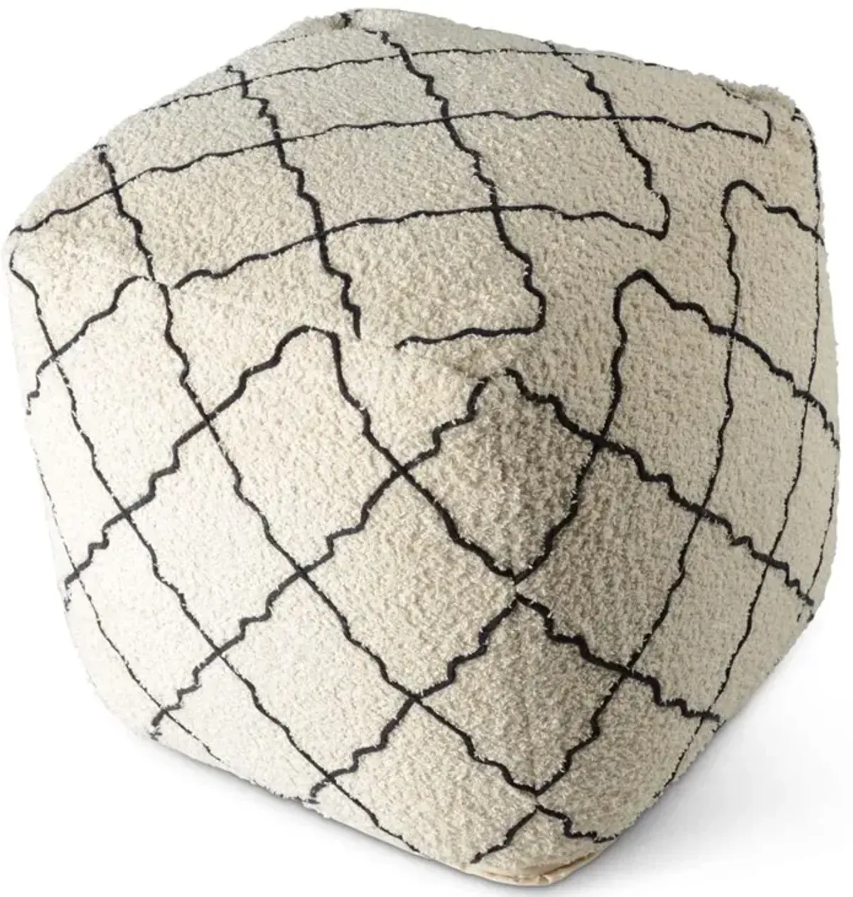 Lattice Square Pouf