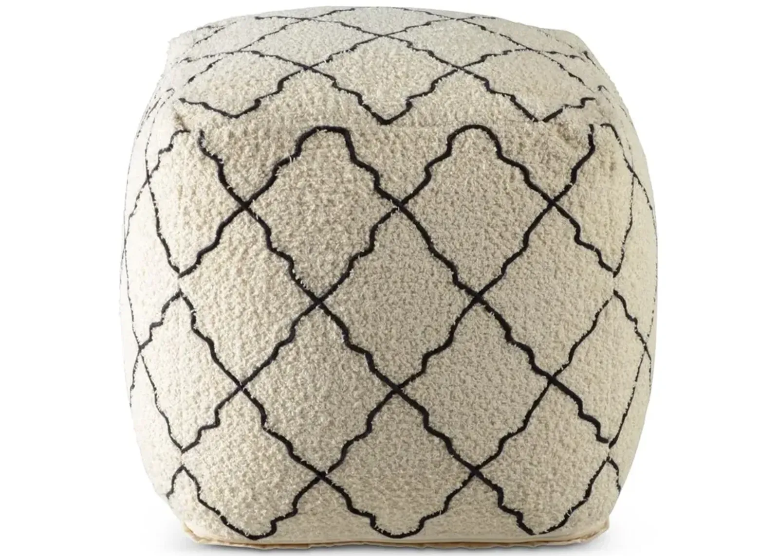 Lattice Square Pouf