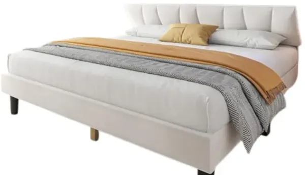 Queen Size Bed Frame With Storage, Led Headboard, Platform Bed With Outlet & Usb Ports, No Box Spring Needed, Easy Assembly (Beige)