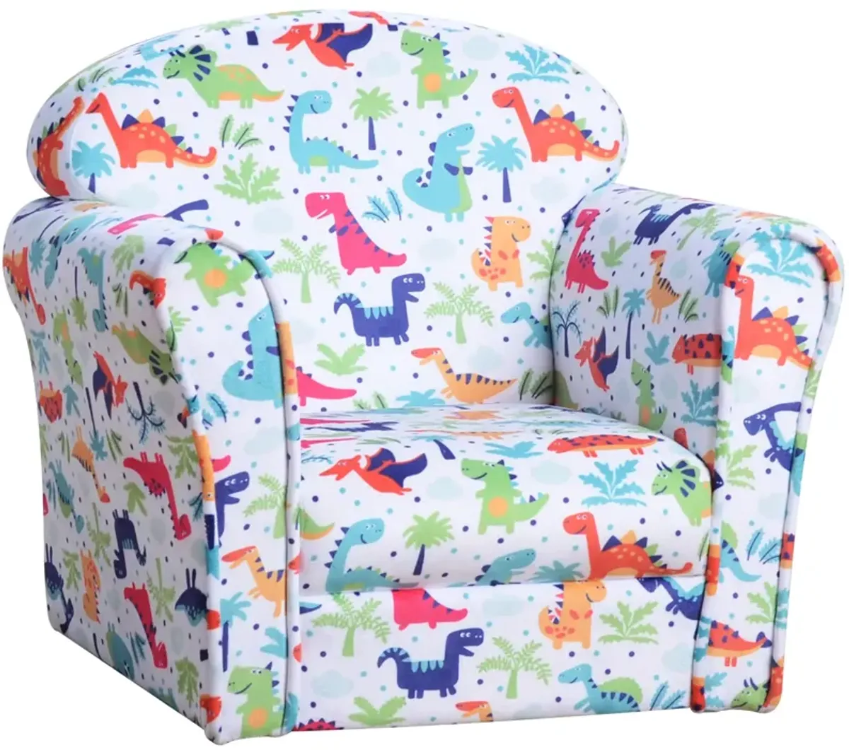 Dinosaur Kids Armchair: Padded Sofa for Playroom