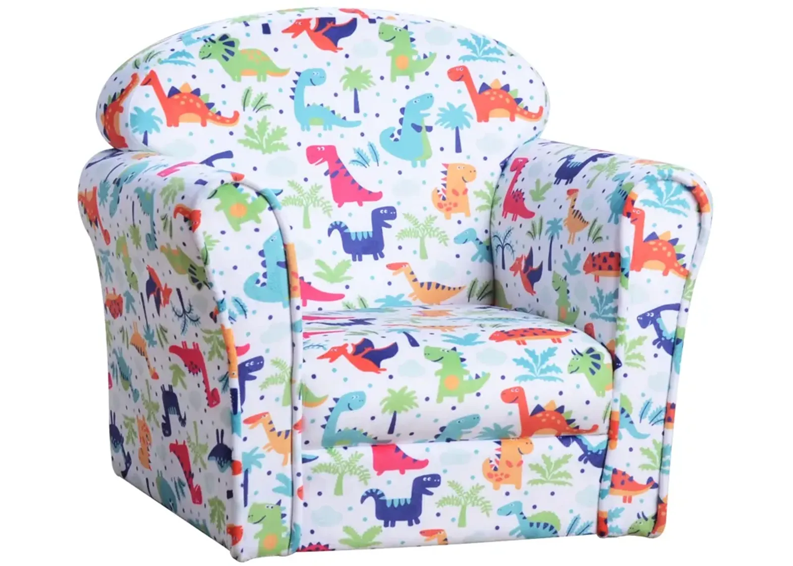 Dinosaur Kids Armchair: Padded Sofa for Playroom