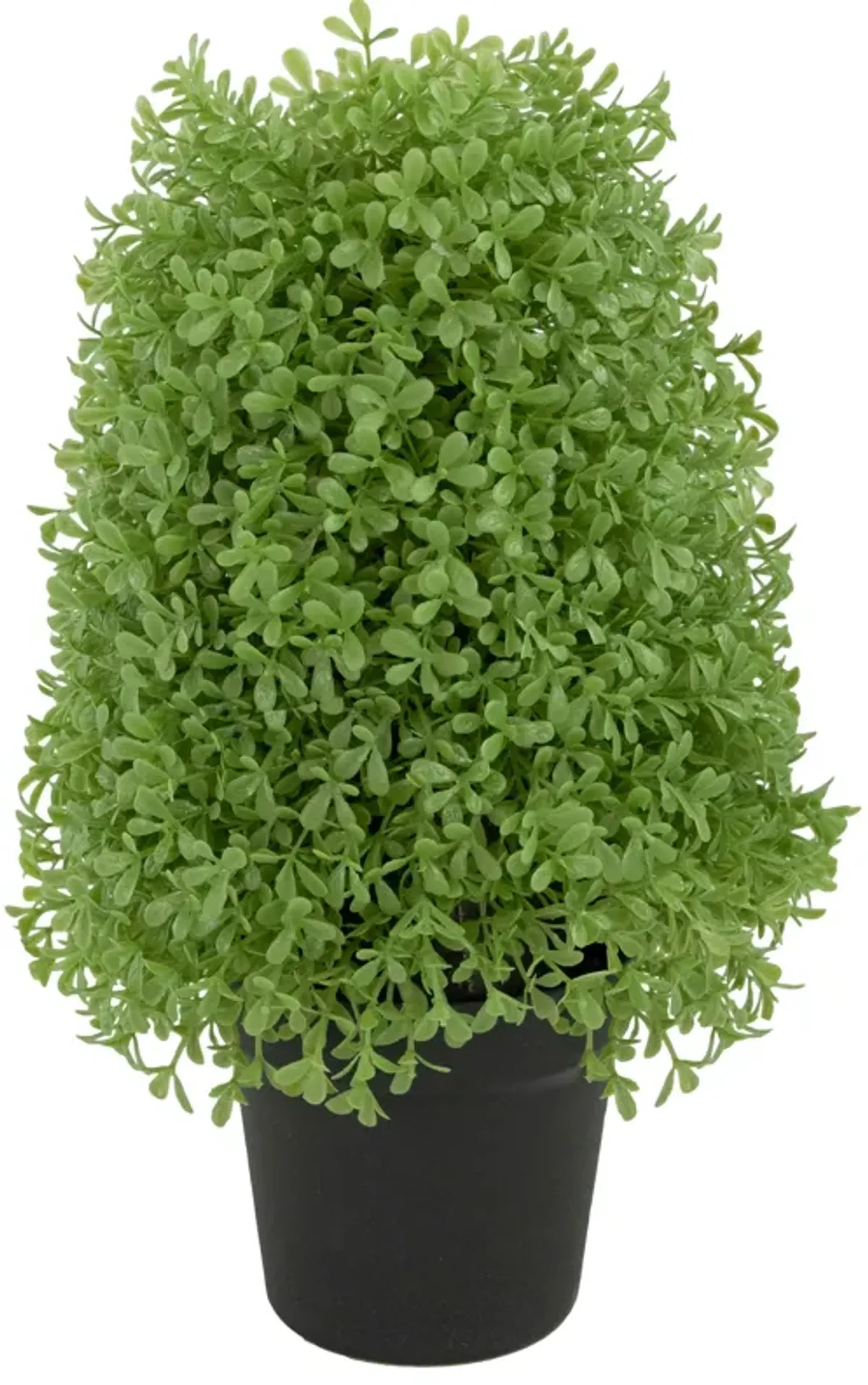 15" Artificial Boxwood Cone Topiary Tree with Round Pot  Unlit