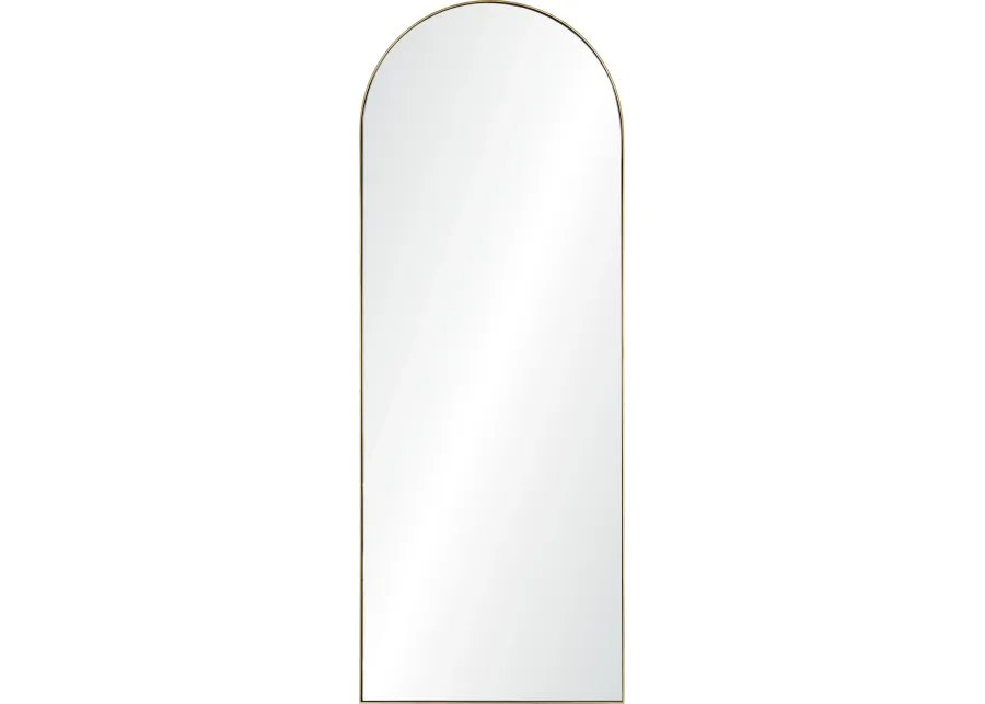 80" Gold and Clear Traditional Framed Wall Mirror