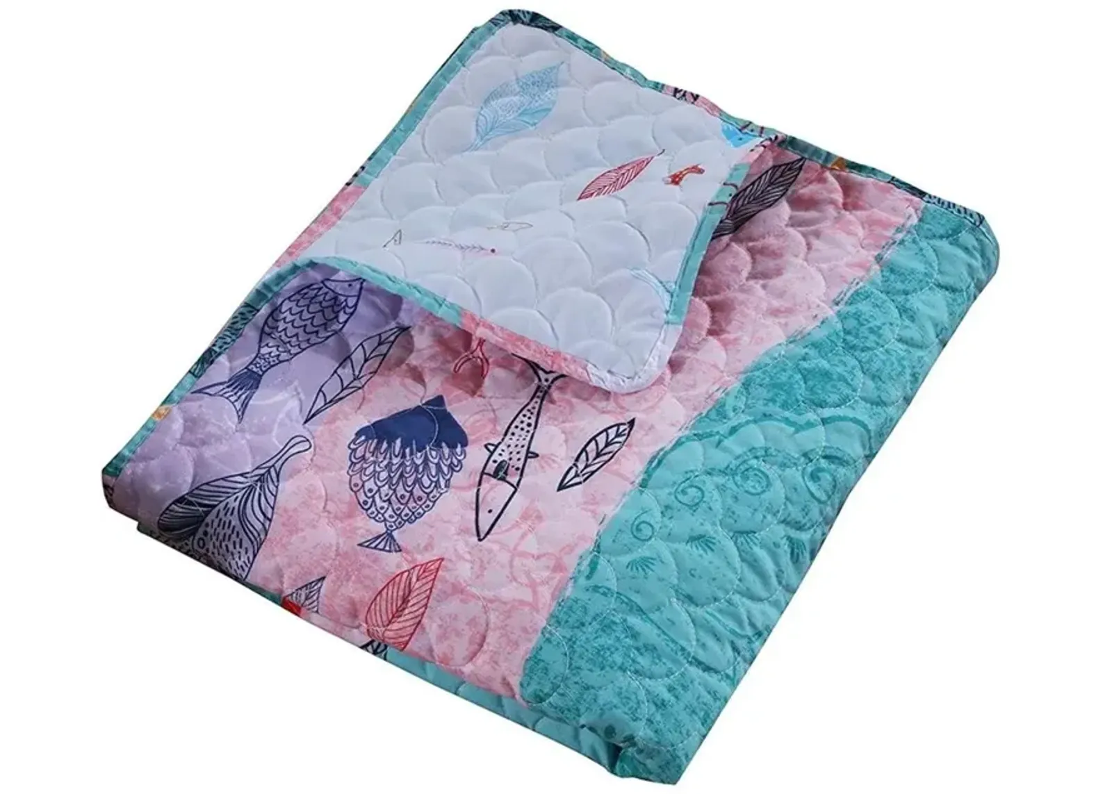 Greenland Home Fashion Mermaid Accessory Throw Blanket - Multi 50x60"