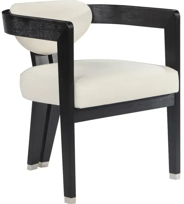 Meridian Furniture Carlyle Cream Vegan Leather Dining Chair