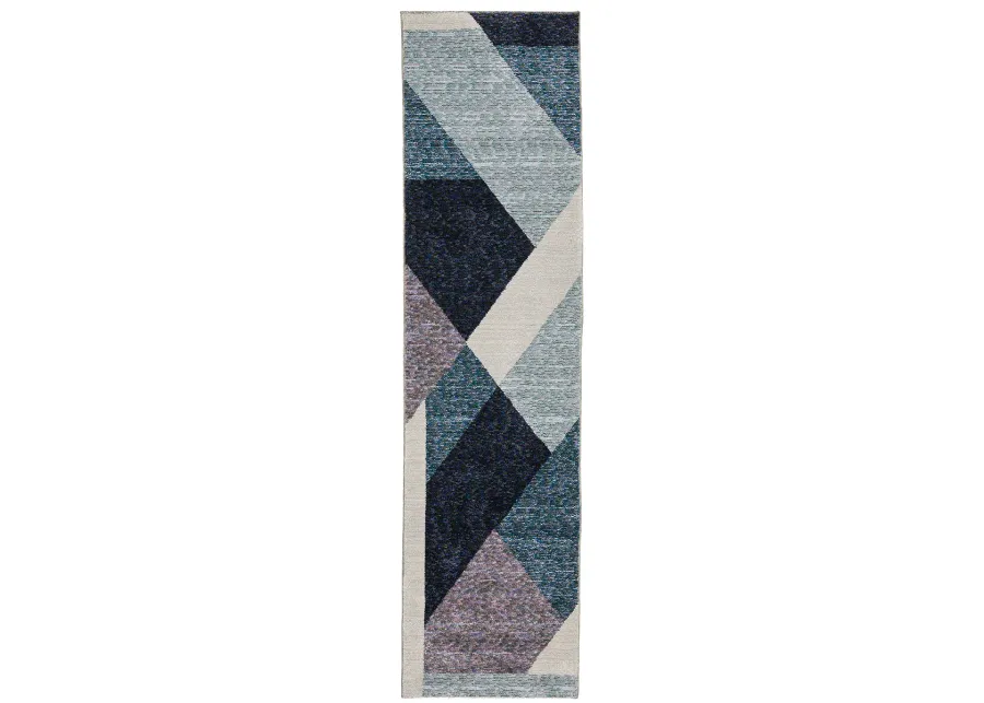 Strada 2'3" x 8' Blue Rug