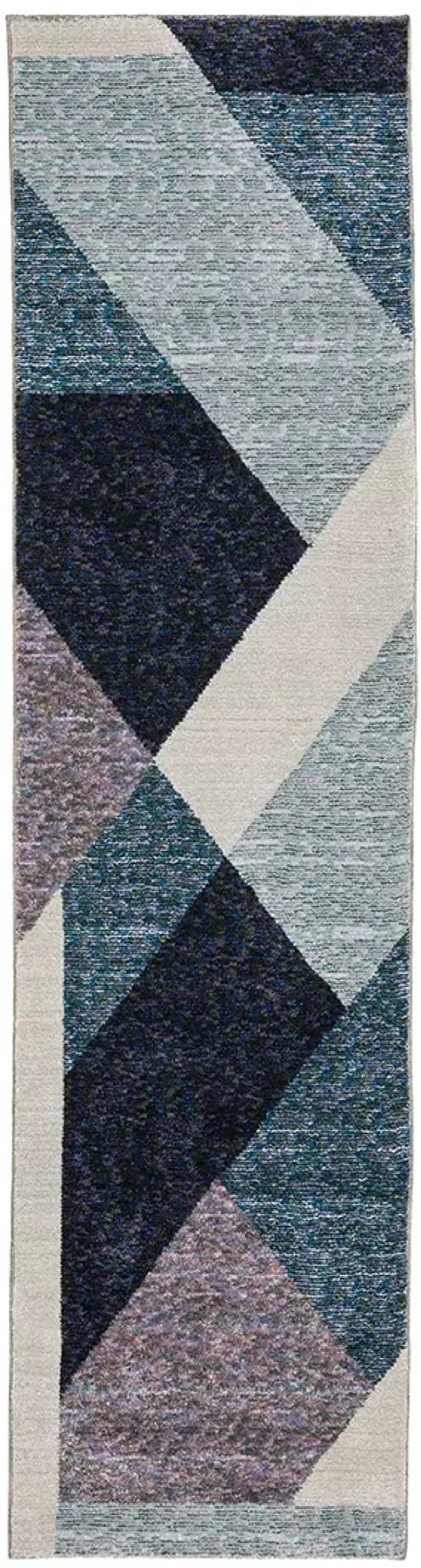 Strada 2'3" x 8' Blue Rug