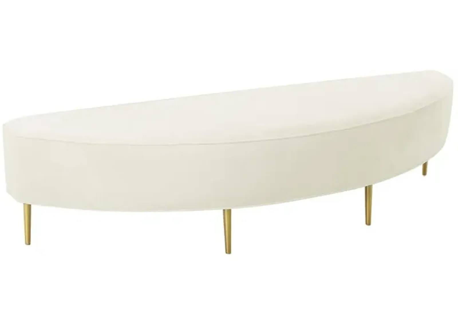 Belen Kox Regal Cream Velvet Queen Bench, Belen Kox