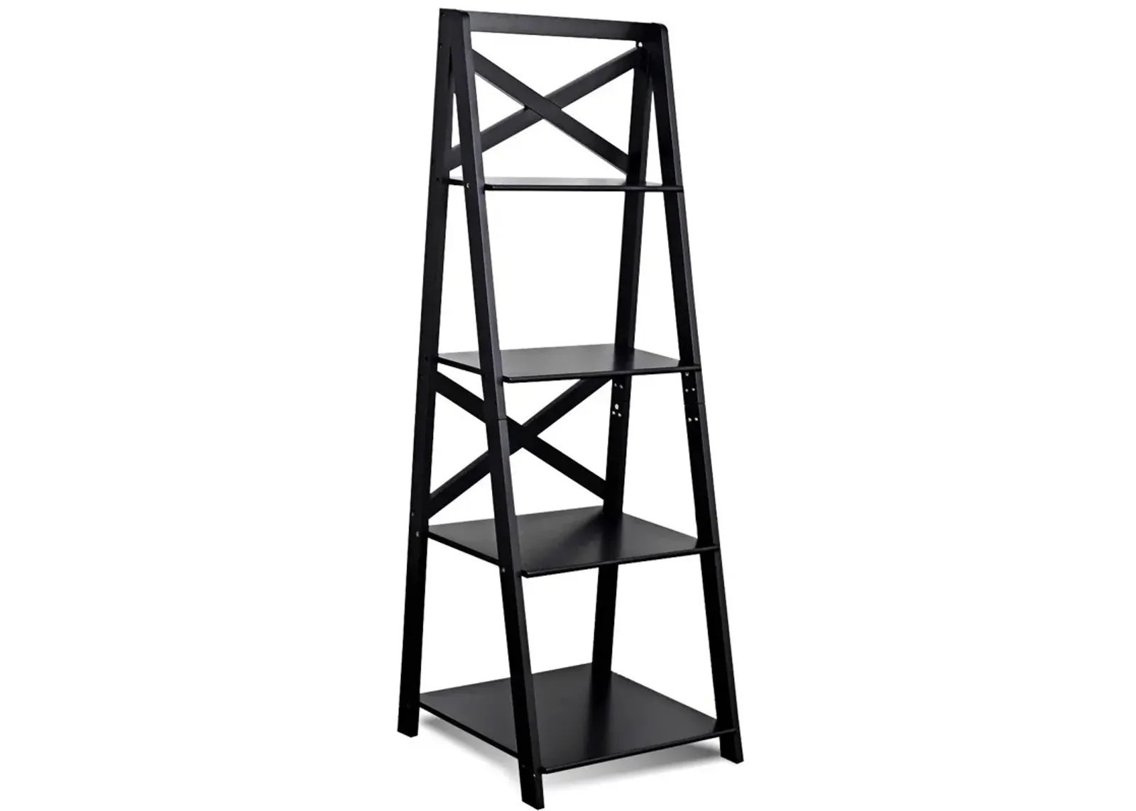 4-tier Leaning Free Standing Ladder Shelf Bookcase