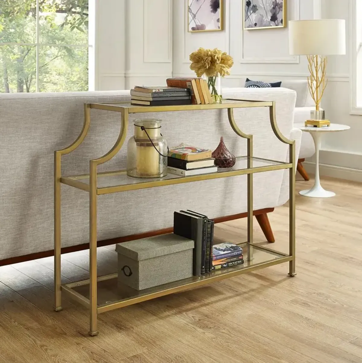 Aimee Console Table Soft Gold