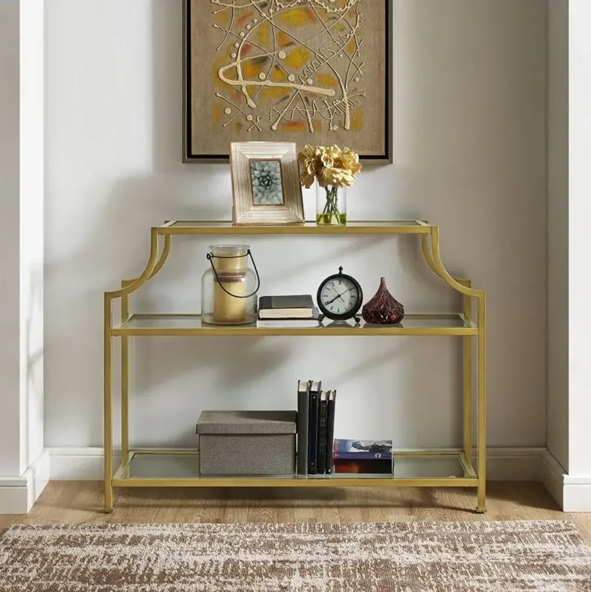 Aimee Console Table Soft Gold