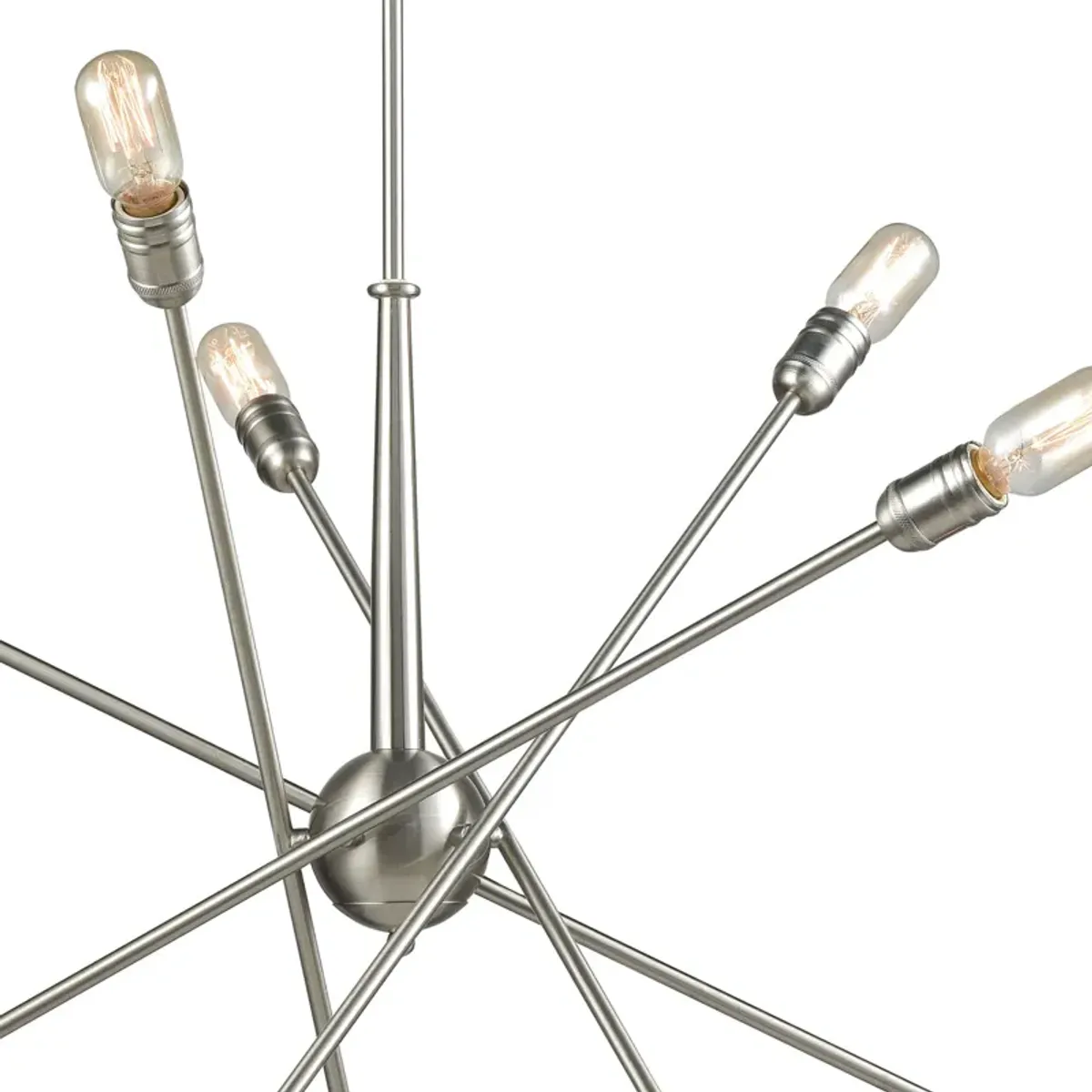 Delphine 33'' Wide 10-Light Chandelier in Satin Nickel