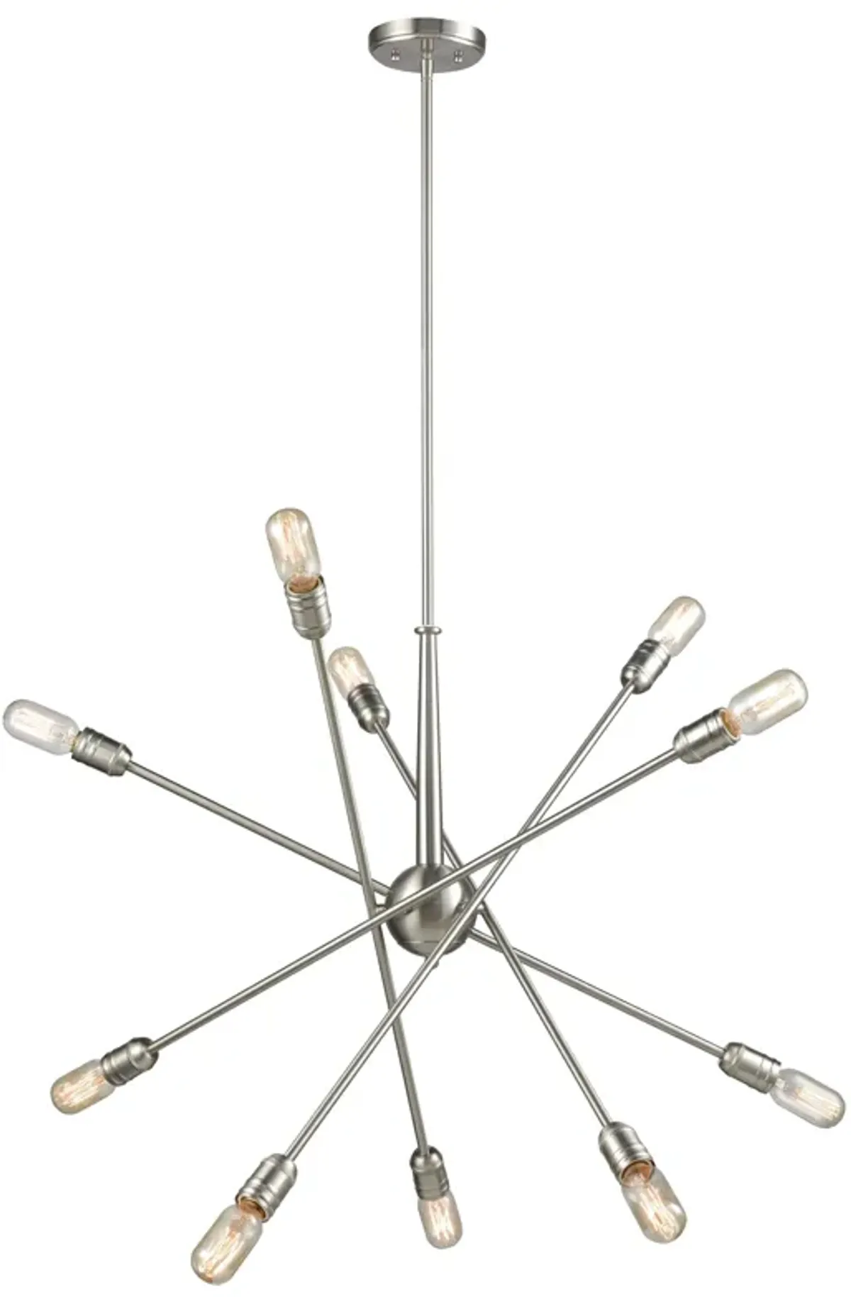 Delphine 33'' Wide 10-Light Chandelier in Satin Nickel