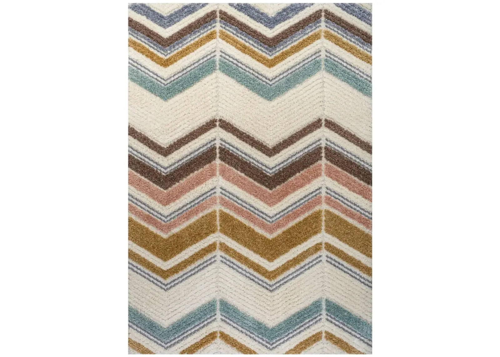 Elin Chevron High-Low Area Rug